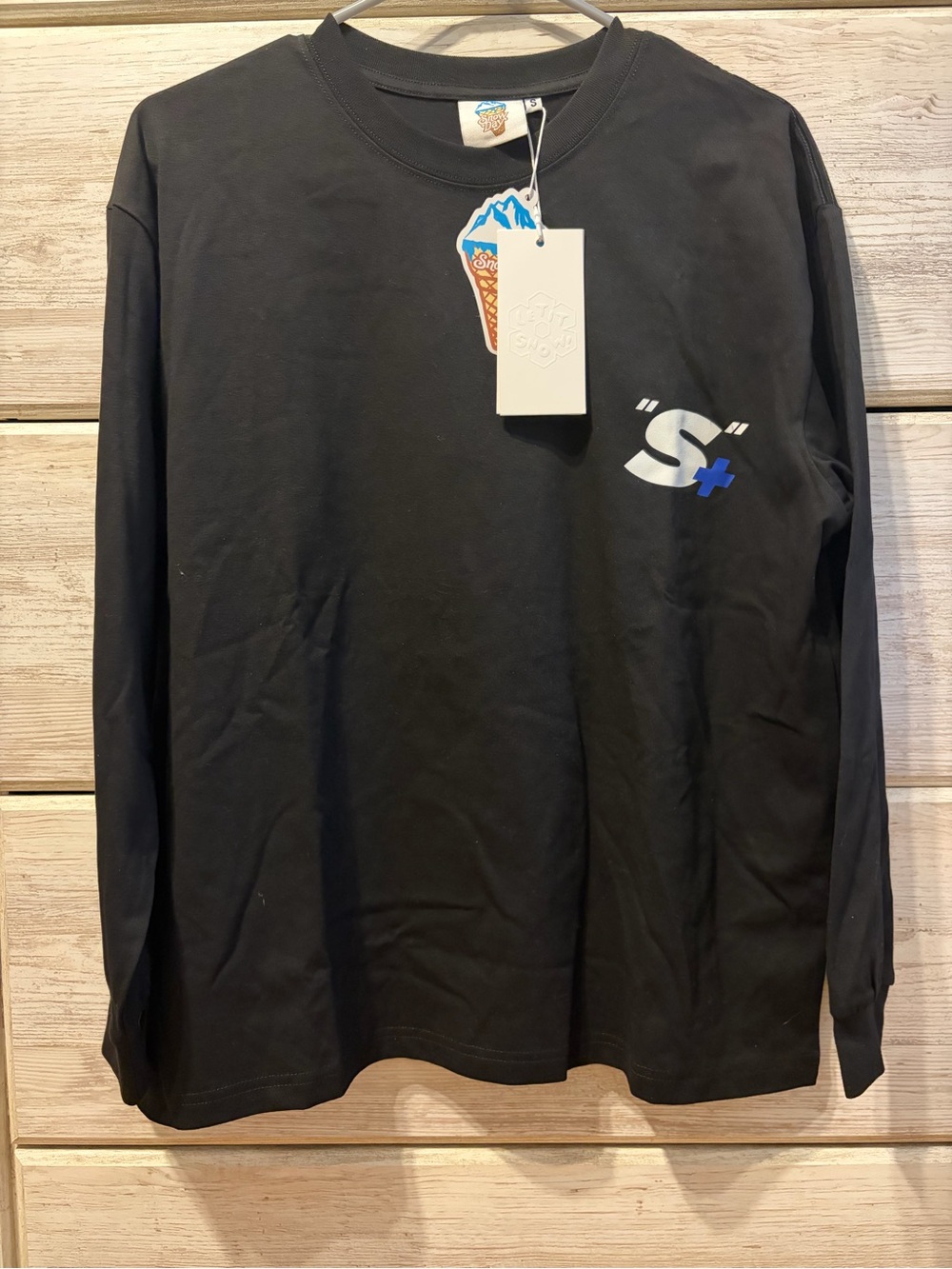SnowDay S+ Black Long-Sleeve Tee